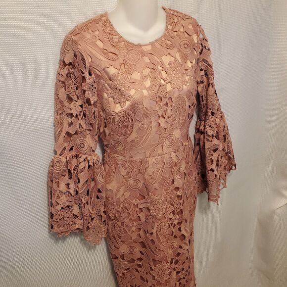 Rachel Parcell Sz Small Windsor Dress Dusty Rose Pink Wedding Event Formal - Picture 10 of 16